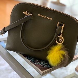Olive Green Michael Kors Satchel w/keychain